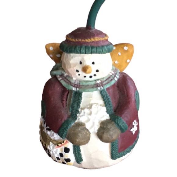 Folk Art Snowman Candle Snuffer - Picture 3 of 9